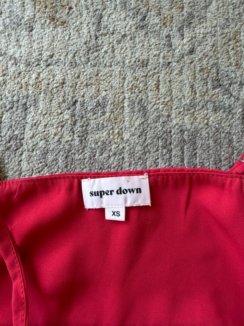 superdown Red Ruffle Hem Cami Top - Picture 2 of 7